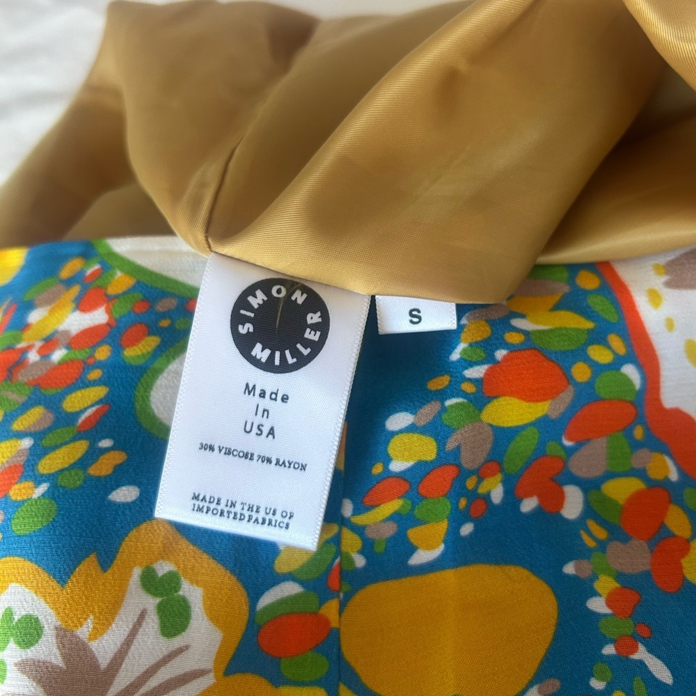 Simon Miller Floral Small Midi Skirt Maximalist Art Bright Whimsical Luxury - Picture 5 of 8